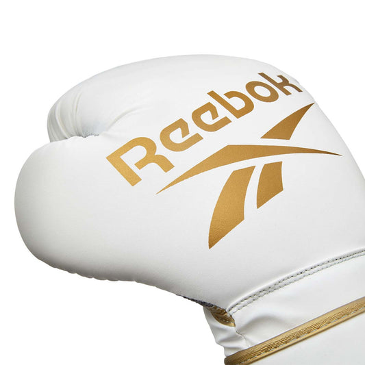 Reebok Boxing Gloves White-Gold