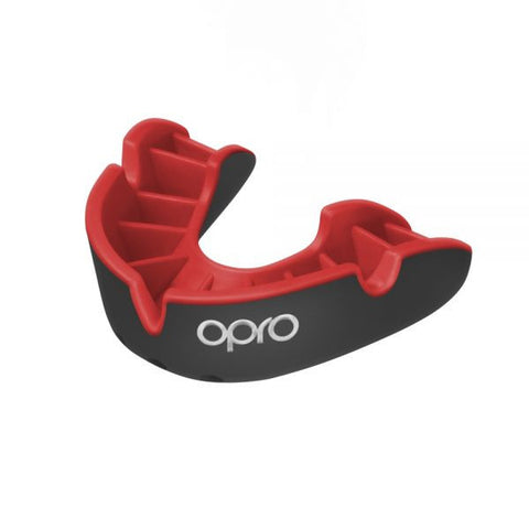 Opro Junior Silver Gen 4 Mouth Guard Black-Red