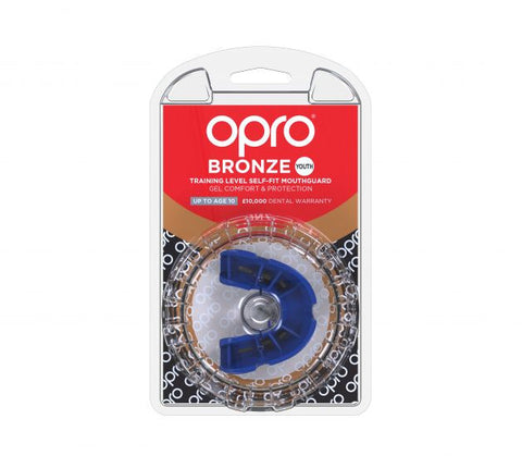 Opro Junior Bronze Gen 4 Mouth Guard Blue