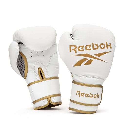 Reebok Boxing Gloves White-Gold