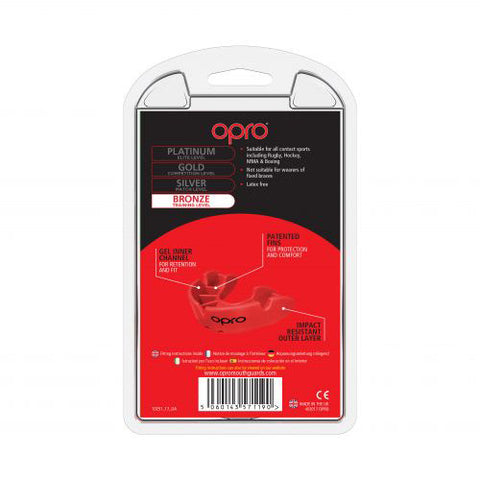 Opro Bronze Gen 4 Mouth Guard Red