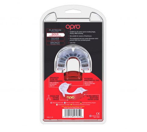 Opro Gold Gen 4 Mouth Guard Red/Pearl