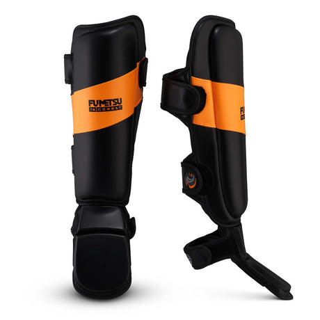 Fumetsu Ghost Thai Shin-Instep Guards Black-Orange