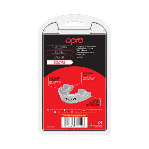 Opro Bronze Gen 4 Mouth Guard White