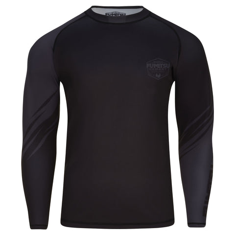 Fumetsu Shield Long Sleeve Rash Guard Black-Black